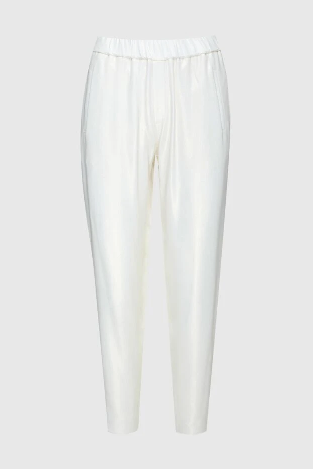 Panicale женские брюки из вискозы белые женские купить с ценами и фото 156559 - фото 1