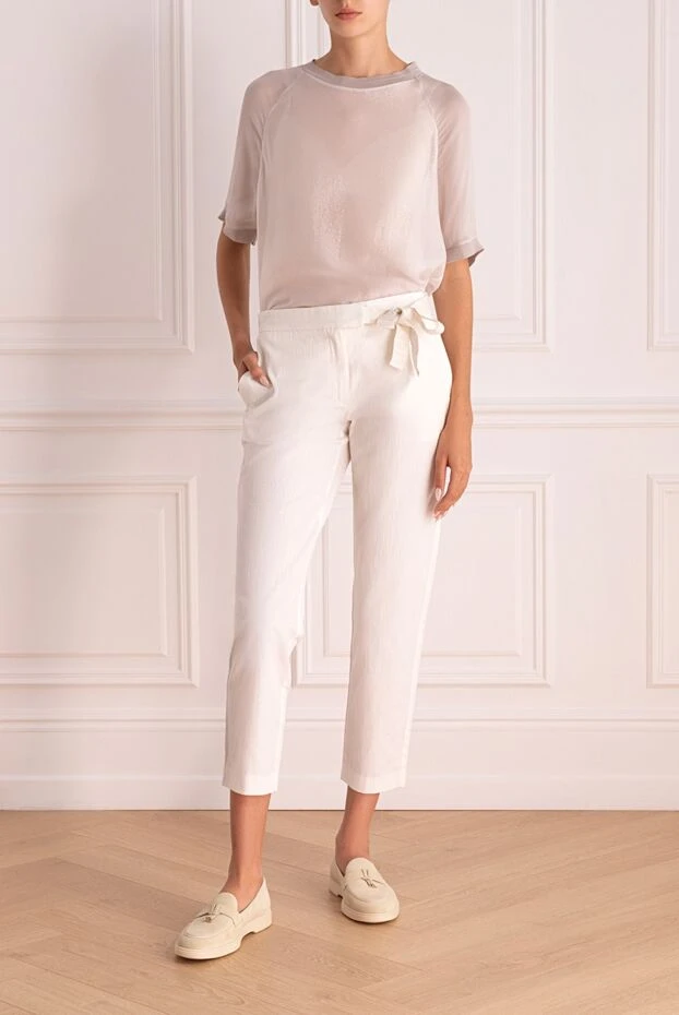 Panicale woman white trousers for women 156572 - photo 2