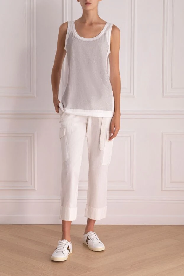 Panicale женские брюки белые женские купить с ценами и фото 156574 - фото 2