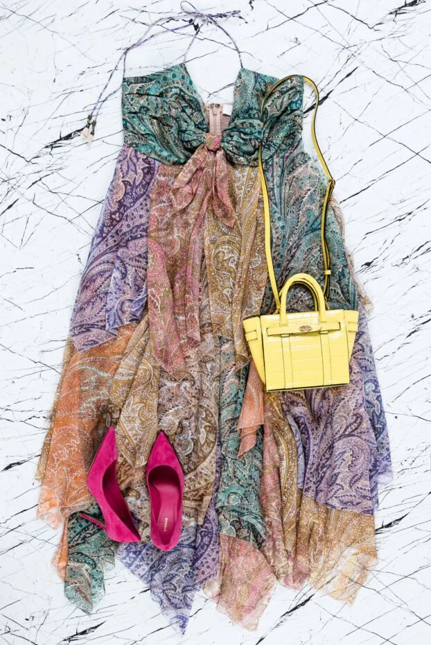 Zimmermann multicolor silk dress with asymmetrical cut and bow 156598 - photo 3