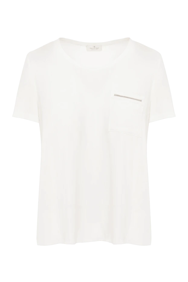 Panicale woman white acetate and silk t-shirt for women buy with prices and photos 156633 - photo 1