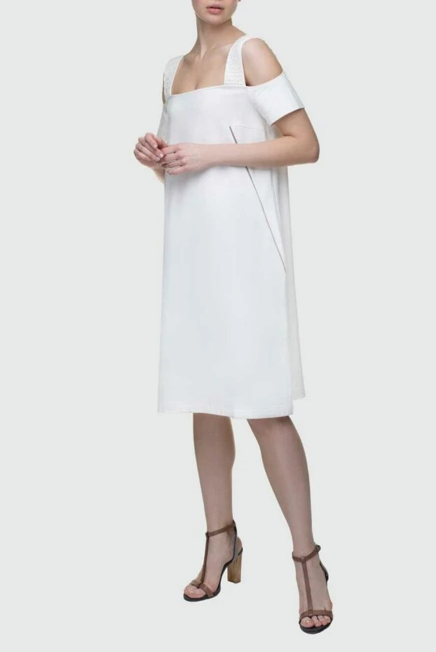 Panicale женские платье из хлопка белое женское купить с ценами и фото 156680 - фото 2
