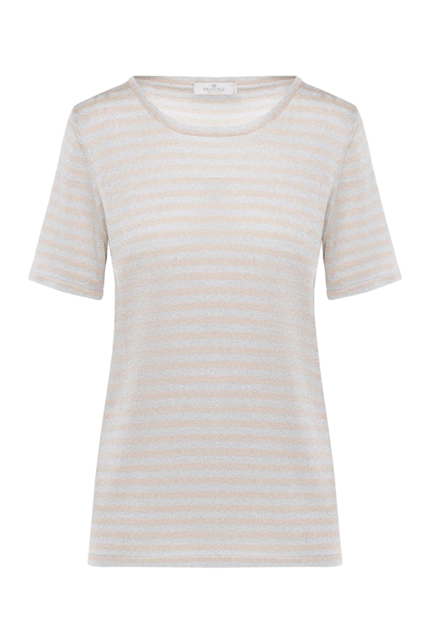 Panicale женские футболка из вискозы и полиэстера бежевая женская купить с ценами и фото 156703 - фото 1