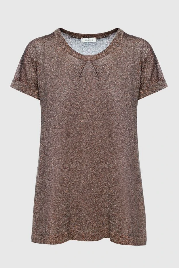 Panicale woman brown t-shirt made of viscose and lame for women buy with prices and photos 156706 - photo 1