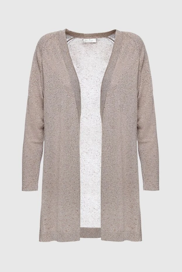 Panicale woman beige viscose and lame cardigan for women 156709 - photo 1