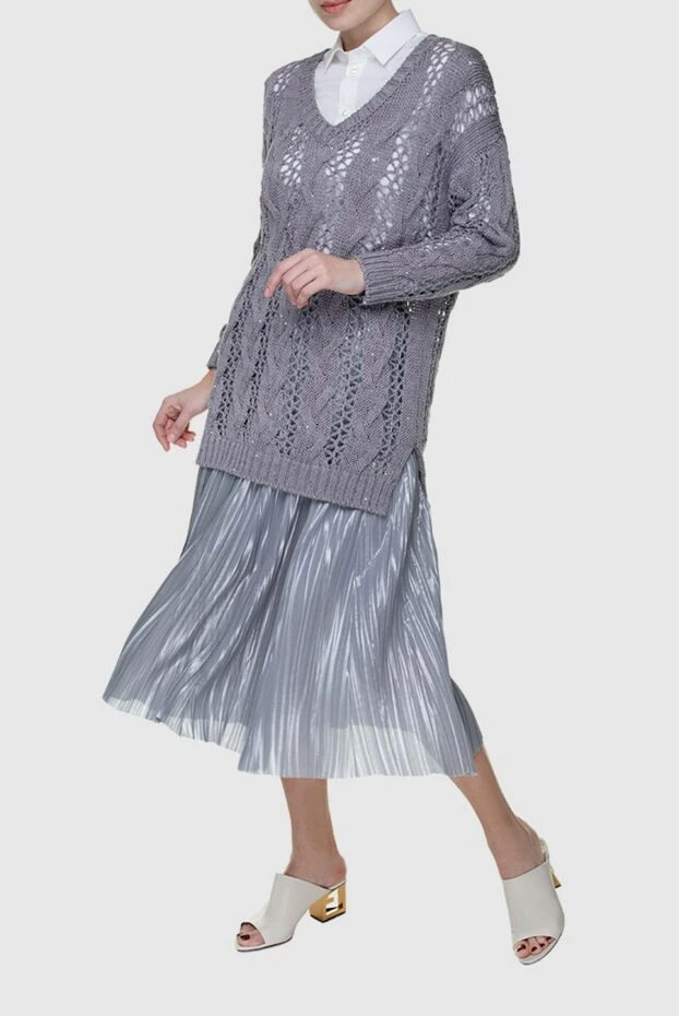 Panicale жіночі джемпер з бавовни сірий жіночий купити фото з цінами 156711 - фото 2