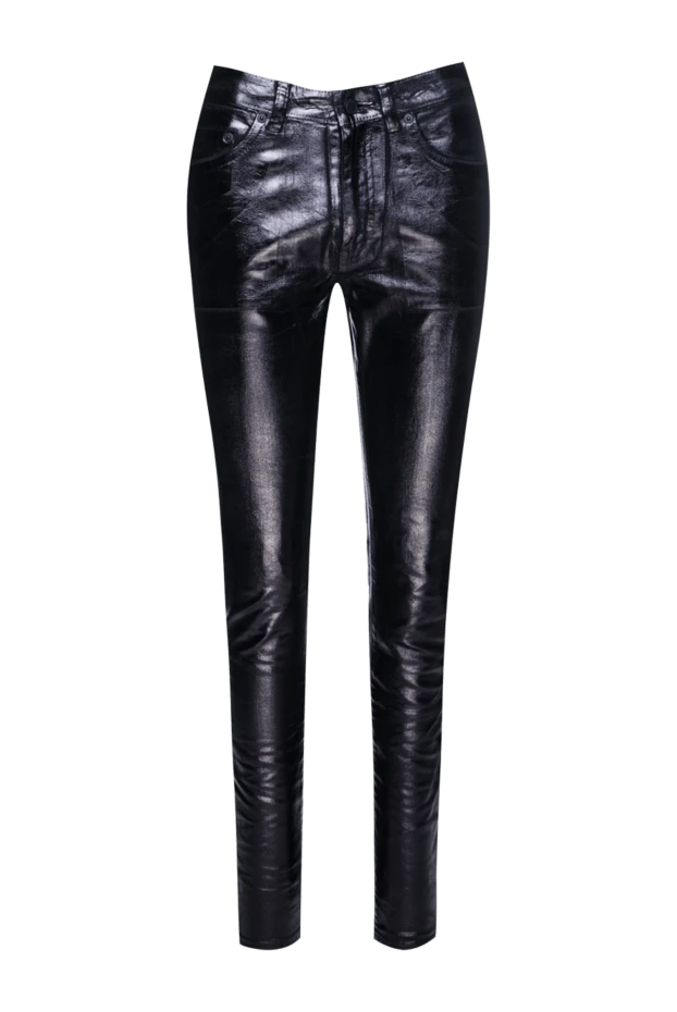 Saint Laurent жіночі штани з бавовни чорні жіночі купити фото з цінами 156736 - фото 1