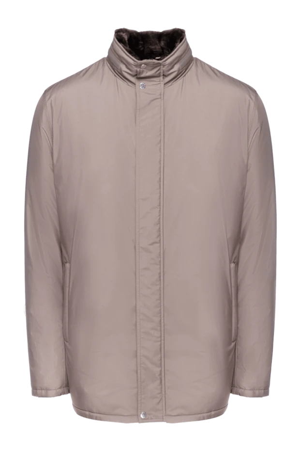 Seraphin мужские куртка на меху из нейлона, шерсти и кашемира бежевая мужская купить с ценами и фото 156750 - фото 1