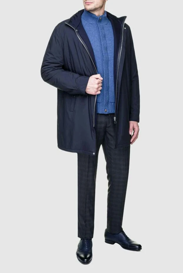 Seraphin man nylon and cashmere jacket blue for men buy with prices and photos 156752 - photo 2