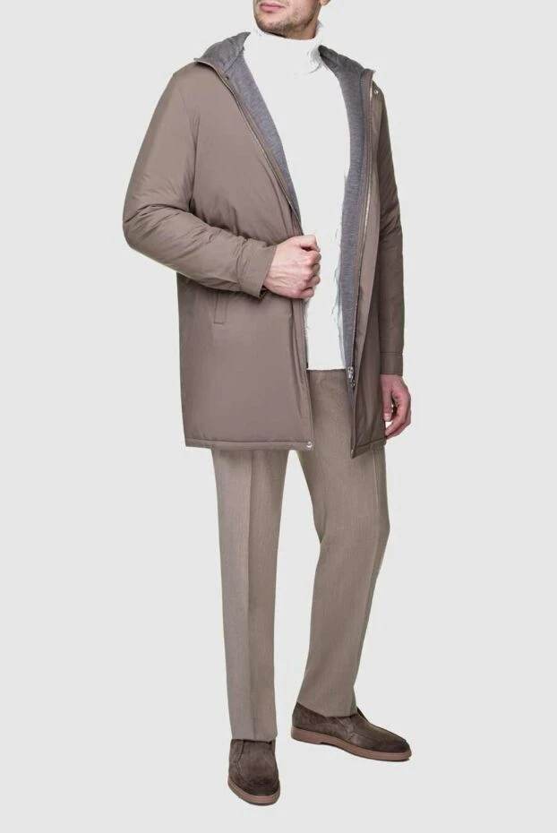 Seraphin мужские куртка из нейлона и кашемира бежевая мужская купить с ценами и фото 156753 - фото 2