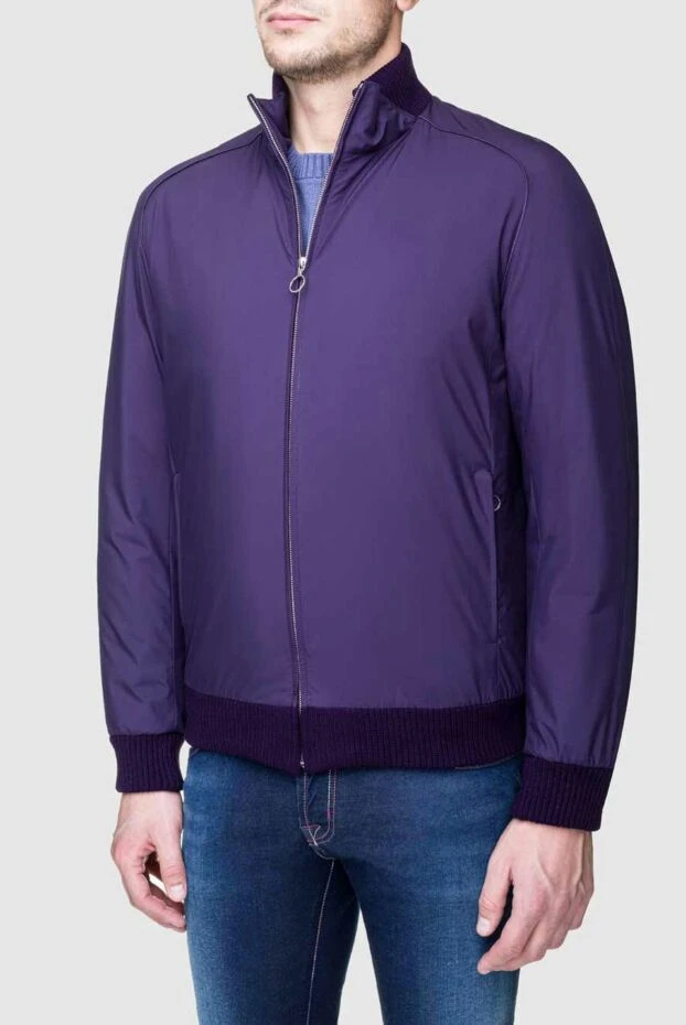 Seraphin man nylon and cashmere jacket purple for men 156754 - photo 3