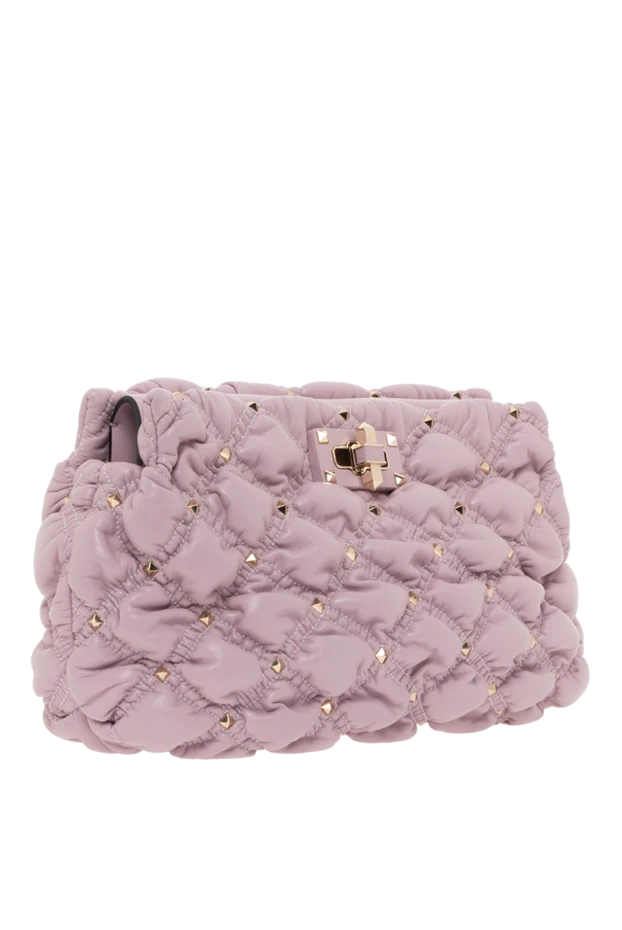 Valentino purple leather spikeme shoulder bag 156793 - photo 3