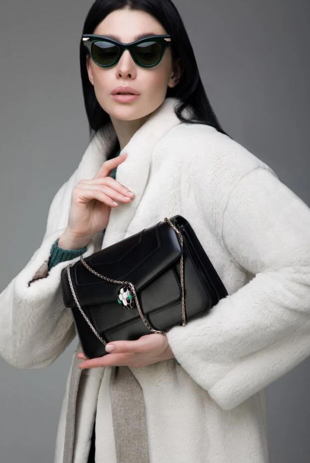 Bvlgari black crossbody bag with snake head buckle 156805 - photo 2