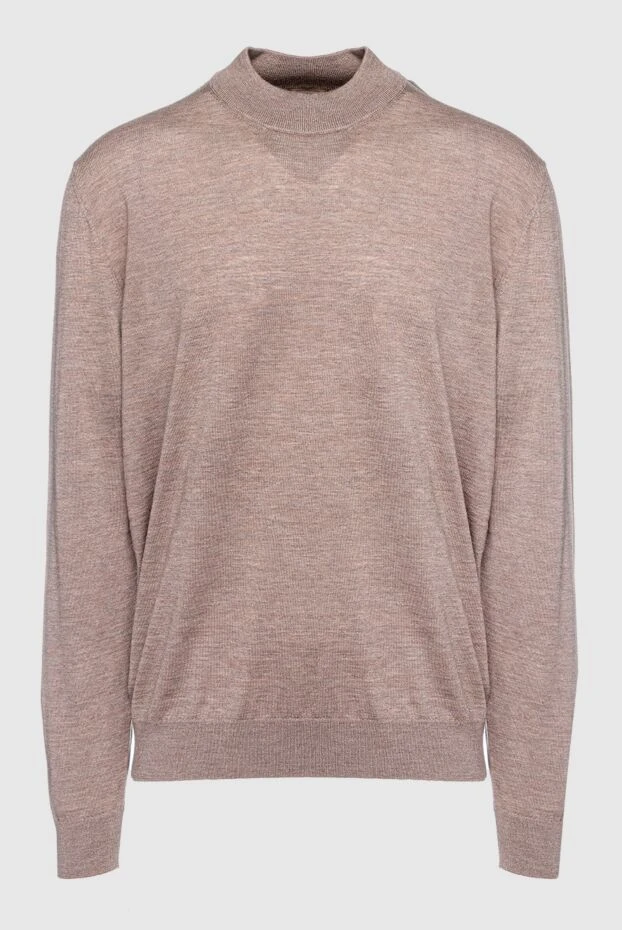 Cesare di Napoli man beige wool turtleneck jumper for men buy with prices and photos 156810 - photo 1