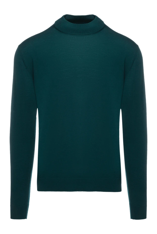 Cesare di Napoli man green wool turtleneck jumper for men buy with prices and photos 156811 - photo 1