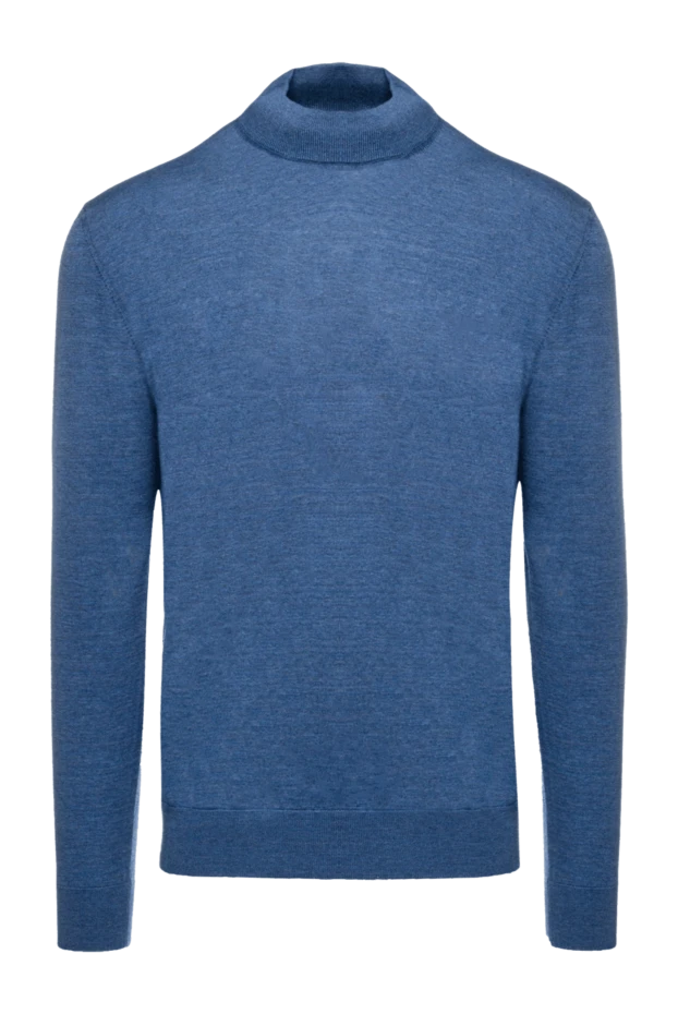 Cesare di Napoli man blue wool turtleneck jumper for men buy with prices and photos 156815 - photo 1