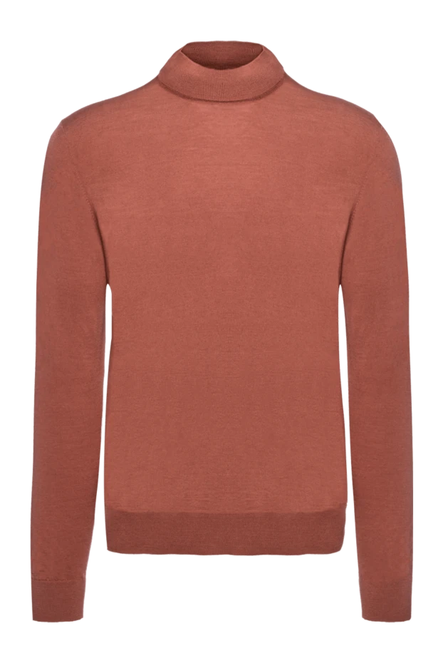 Cesare di Napoli man brown wool turtleneck jumper for men 156816 - photo 1