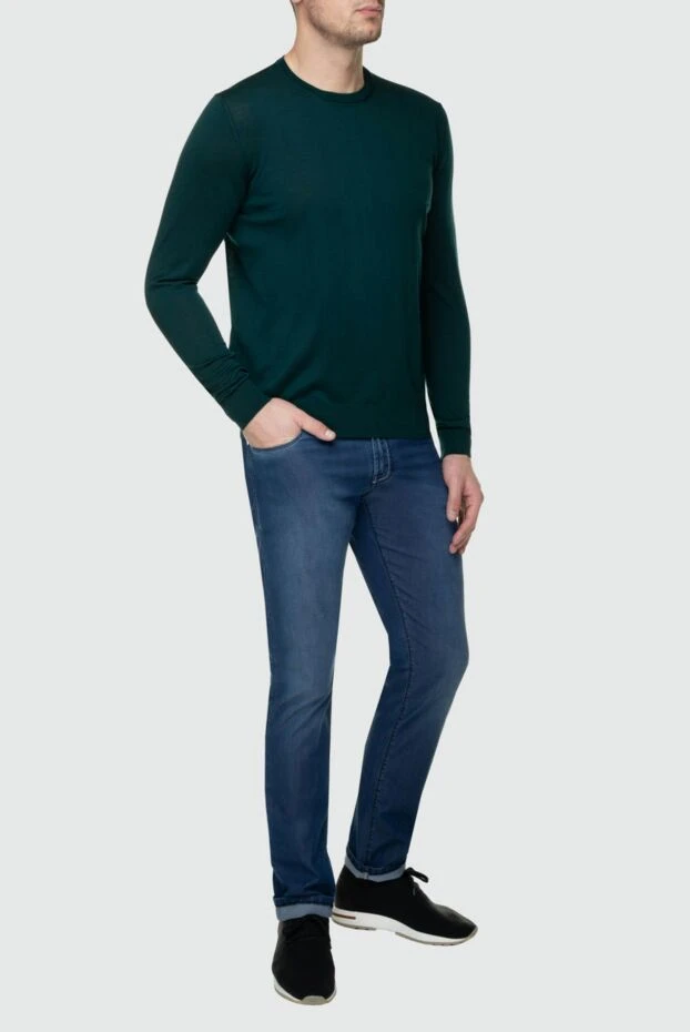 Cesare di Napoli man wool jumper green for men buy with prices and photos 156826 - photo 2