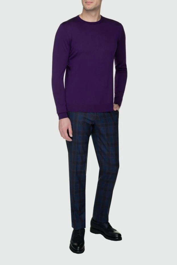 Cesare di Napoli man violet wool jumper for men buy with prices and photos 156831 - photo 2