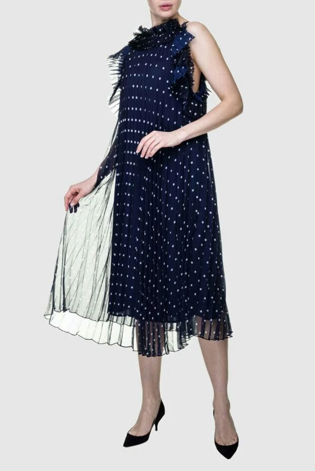 P.A.R.O.S.H. женские платье из полиэстера синее женское купить с ценами и фото 156848 - фото 2