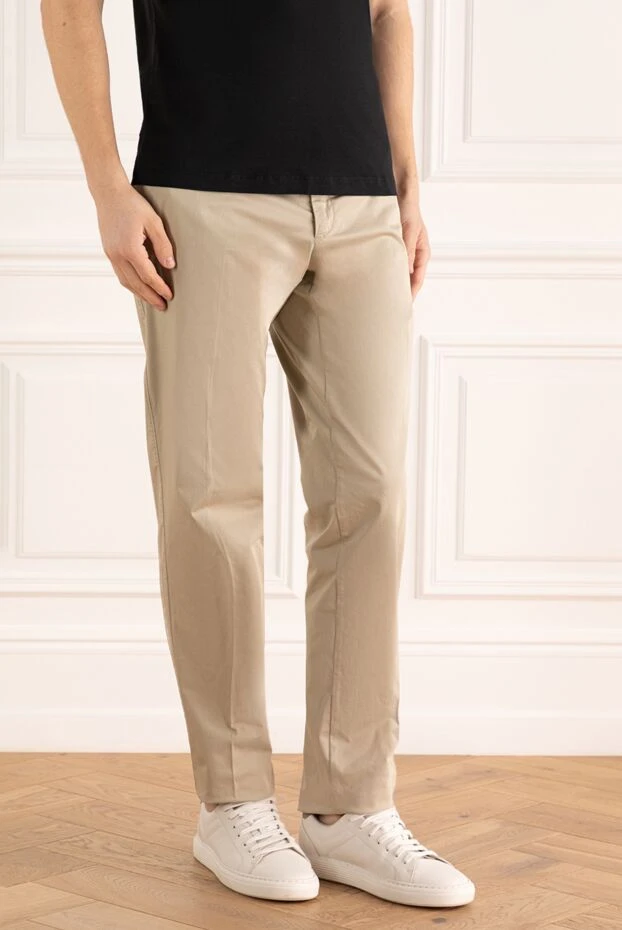 Stefano Ricci beige cotton and elastane pants for men 156880 - photo 3