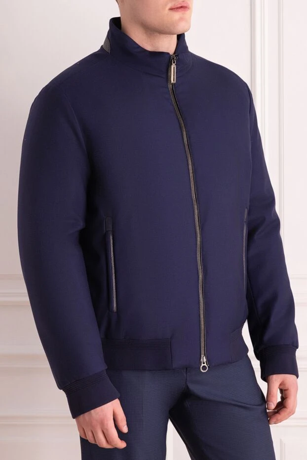 Stefano Ricci куртка из шерсти синяя мужская 156887 - фото 3