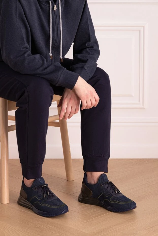 Polyester blue sneakers for men - photo 2