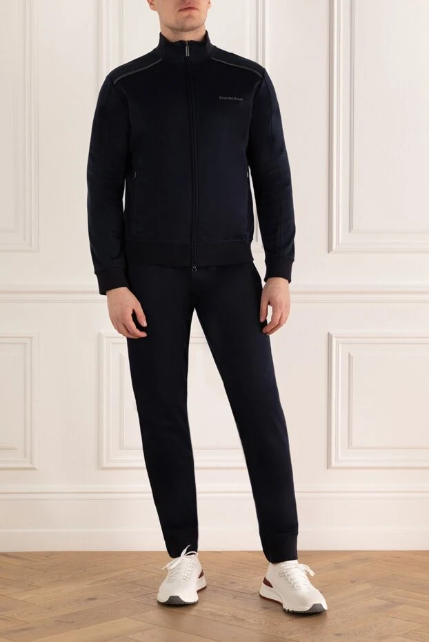 Stefano Ricci sports suit for men made of polyamide and wool blue 156962 - photo 2