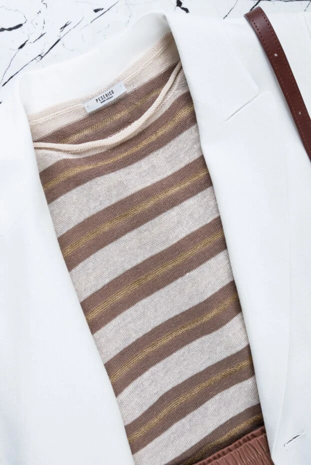 Peserico beige linen and cotton t-shirt for women 156984 - photo 2