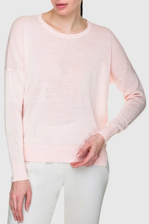 Peserico pink linen and cotton jumper for women 195617 - photo 3