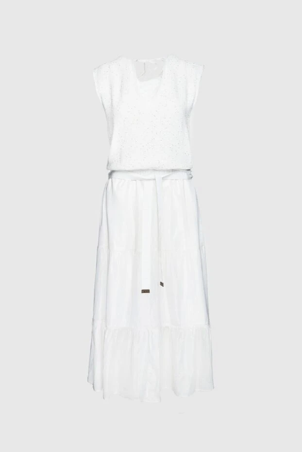 Peserico женские платье из хлопка белое женское купить с ценами и фото 157000 - фото 1