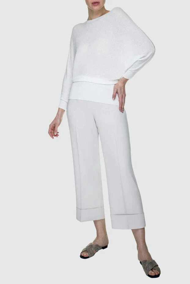 Peserico женские блуза из вискозы и полиамида белая женская купить с ценами и фото 157006 - фото 2