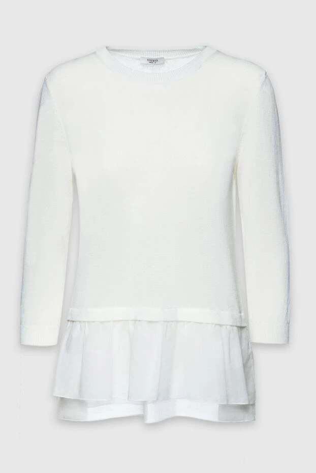 Peserico woman white linen and cotton jumper for women 157013 - photo 1