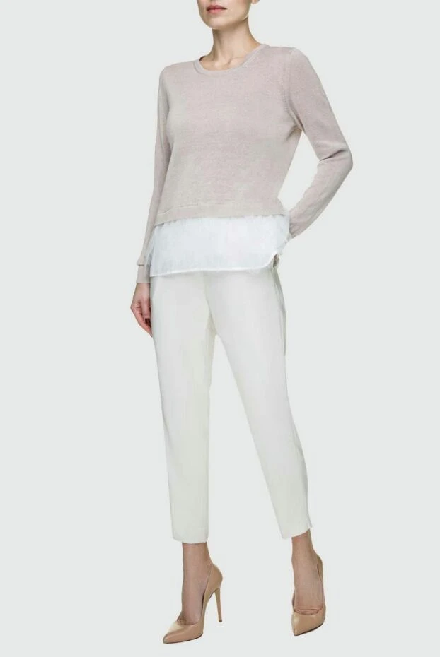 Peserico woman beige linen and cotton jumper for women buy with prices and photos 157014 - photo 2