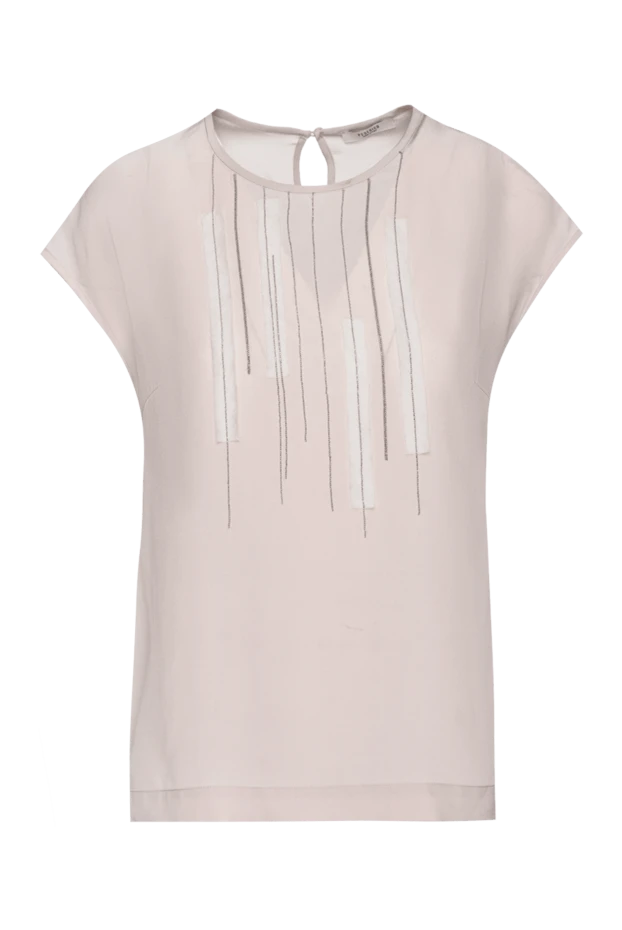 Peserico женские блуза из шелка бежевая женская купить с ценами и фото 157036 - фото 1