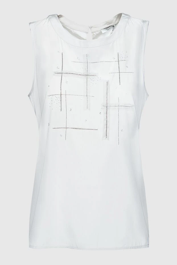 Peserico женские блузка из шелка белая женская купить с ценами и фото 157037 - фото 1