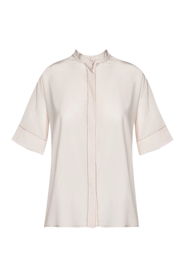 Peserico women's blouse with contrasting stitching pink 157044 - photo 1