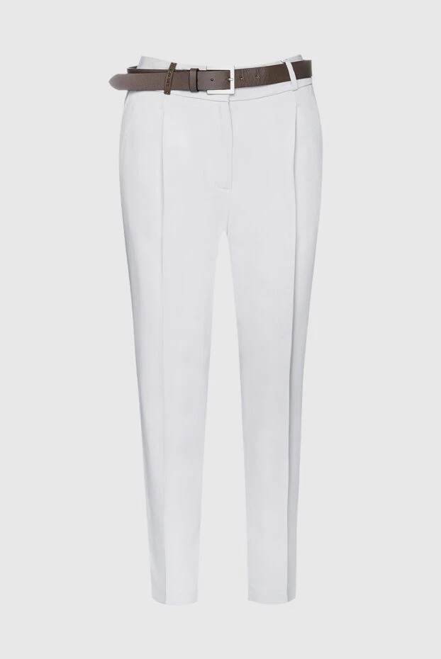 Peserico woman white viscose trousers for women buy with prices and photos 157048 - photo 1