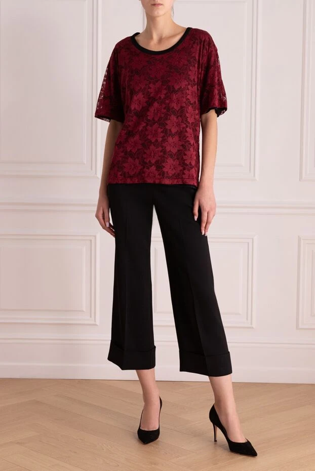 Peserico woman black viscose trousers for women buy with prices and photos 157049 - photo 2