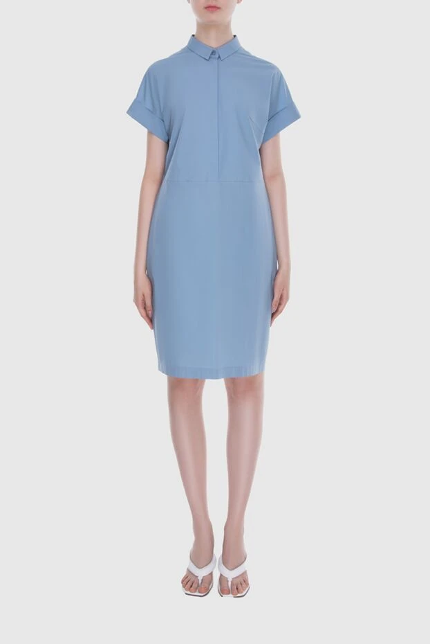 Peserico woman blue cotton dress for women 157053 - photo 2