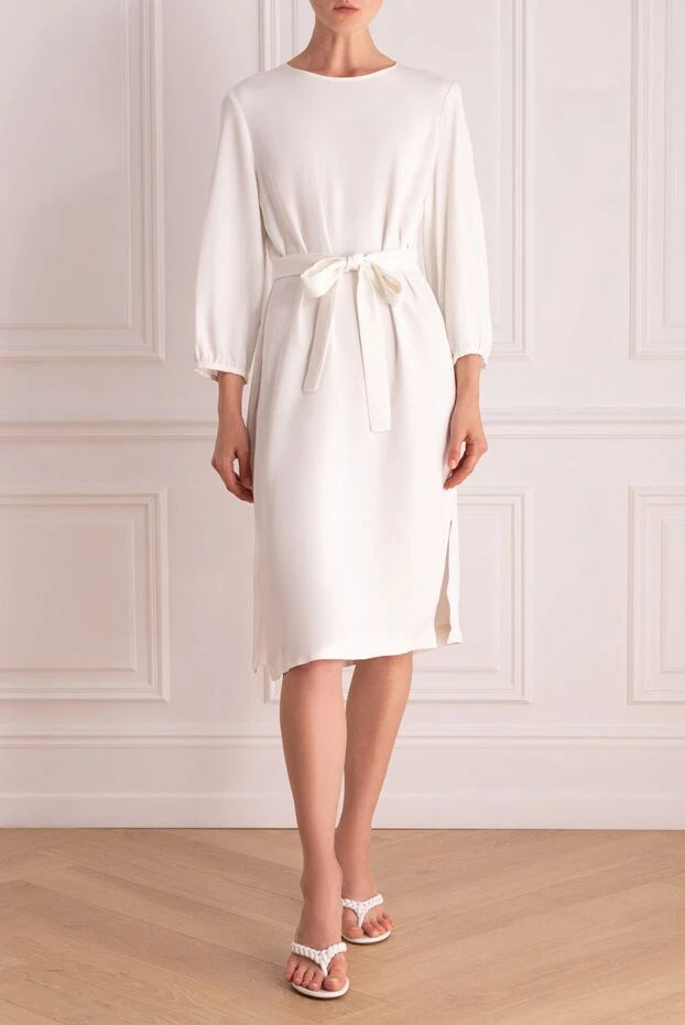 Peserico женские платье из вискозы белое женское купить с ценами и фото 157064 - фото 2