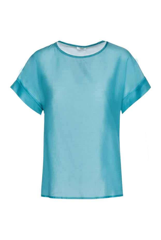 Peserico жіночі блуза з бавовни та шовку блакитна жіноча купити фото з цінами 157075 - фото 1