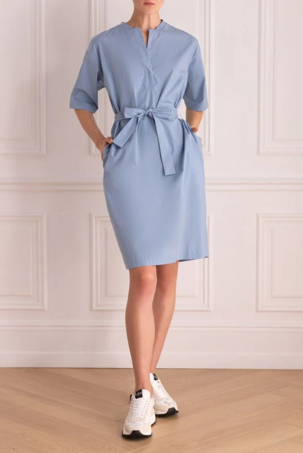 Peserico жіночі сукня з бавовни блакитна жіноча купити фото з цінами 157078 - фото 2