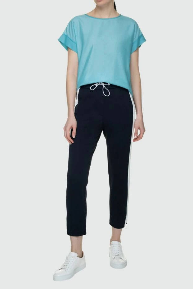 Peserico woman blue polyamide trousers for women 157096 - photo 2