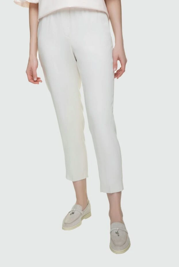Peserico woman white viscose trousers for women buy with prices and photos 157124 - photo 2