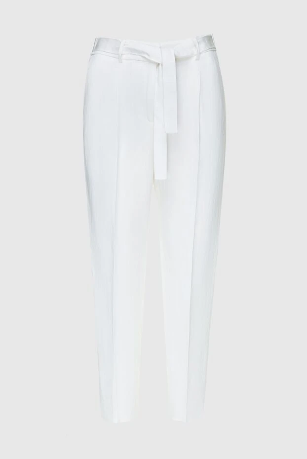 Peserico жіночі штани з віскози та льону білі жіночі купити фото з цінами 157126 - фото 1