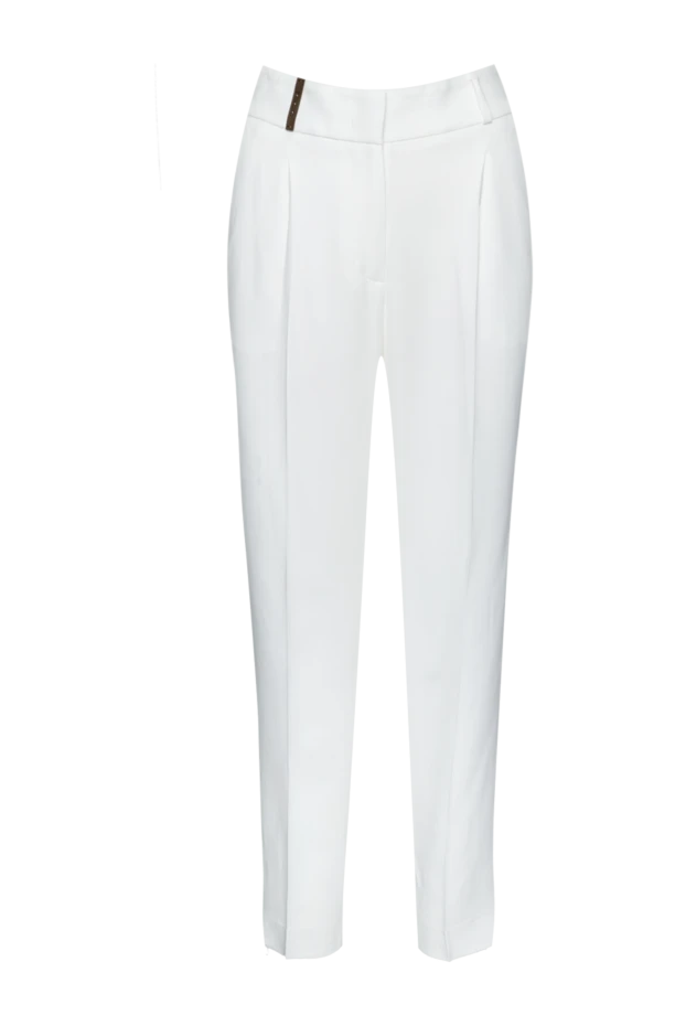 Peserico woman white viscose trousers for women buy with prices and photos 157134 - photo 1