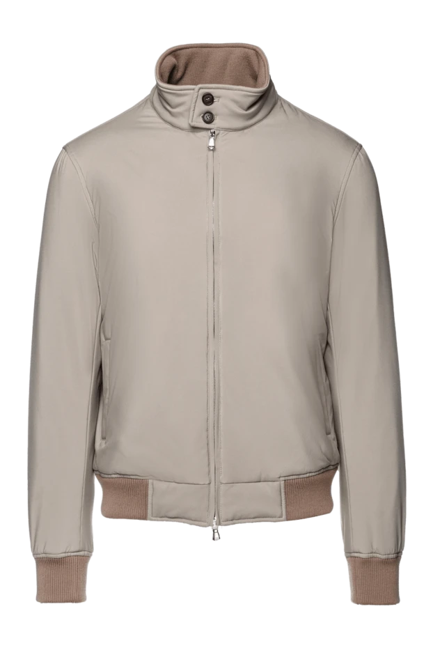 Cesare di Napoli beige polyester jacket for men 157154 - photo 1