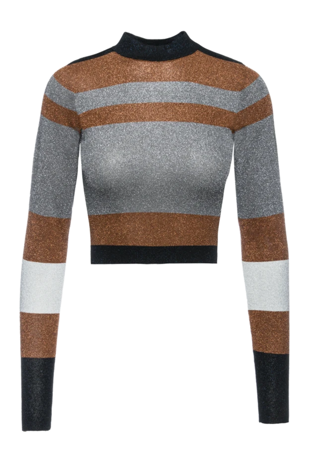Viscose and polyester jumper gray for women - photo 1