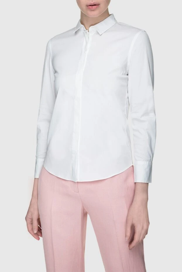 Brunello Cucinelli сорочка жіноча класичного крою біла 157178 - фото 3